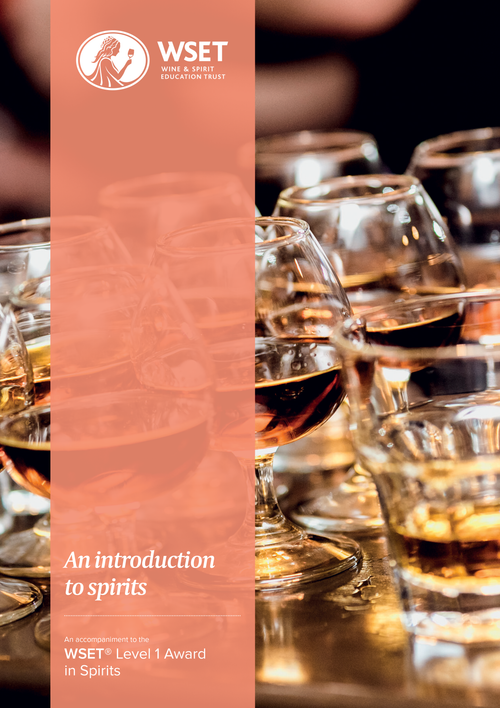 WSET Level 1 Award in Spirits course materials and certificate cover